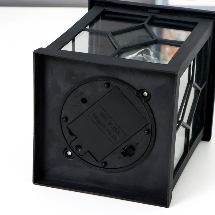 Ночник Ночник "Фонарь 1" LED от батареек 3хААА черный 10,5х10,5х20 см RISALUX