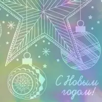 Пакет голографический «Звезда», MS 18 х 23 х 10 см