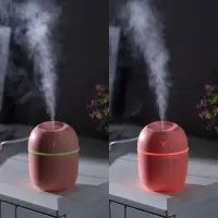 Увлажнитель воздуха Luazon HM-20, ультразвуковой, 220 мл, настольный, подсветка, розовый