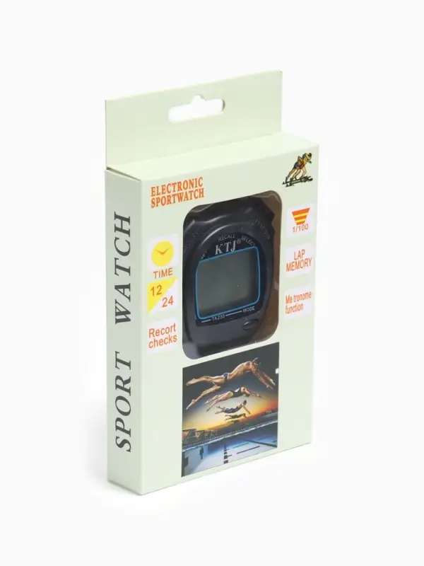 Секундомер ТА 230, 8.2&times;6.5&times;2 см, 30 отсечек, обратный отсчёт, будильник, часы, календарь