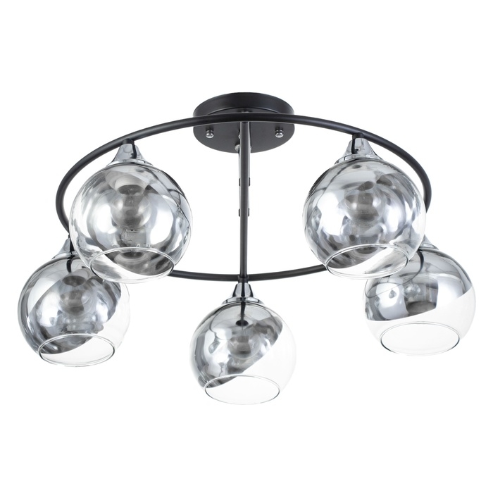 Люстра Люстра "Капель" 5х60Вт Е27 Чёрный 55х55х25,5см