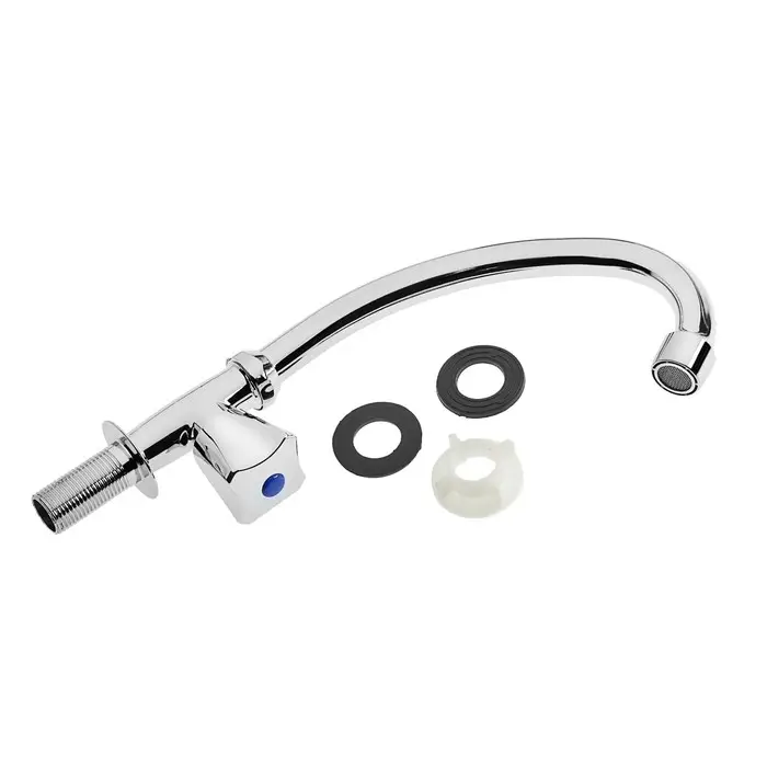 Моносмеситель ZEIN Z85, кран-букса 1/2", без подводки, хром