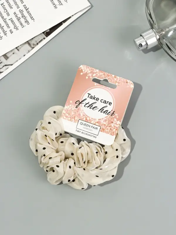 Резинка для волос Резинка для волос "Летиция" (набор 2 шт) 7 см, молочный