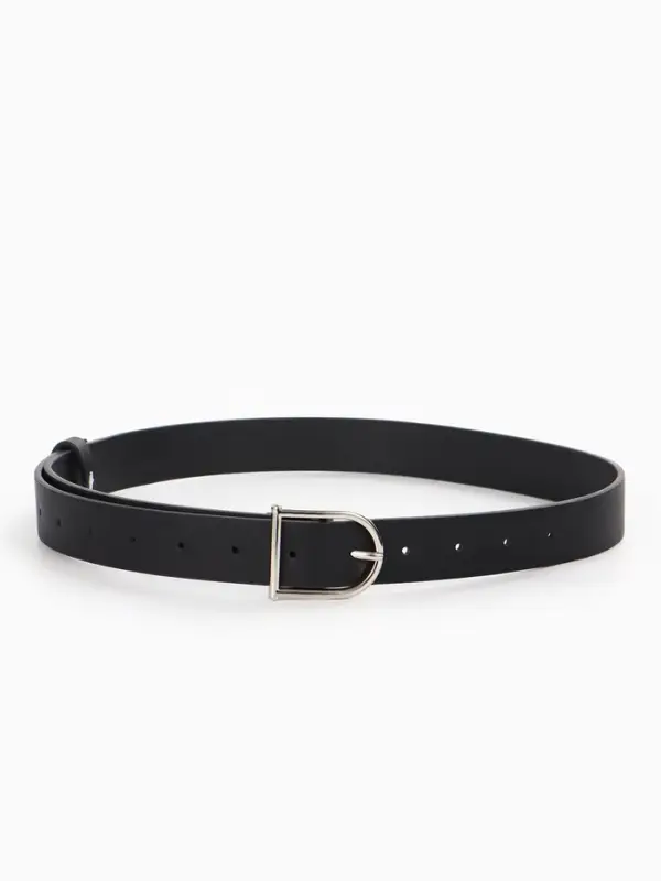Ремень женский, 1 прокол, металл пряжка, 2.8&times;105 см, чёрный