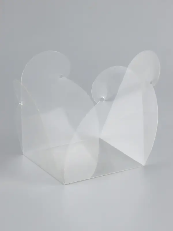 Складная прозрачная коробка из PVC, для упаковки подарков, 6.3×6.3×4 см