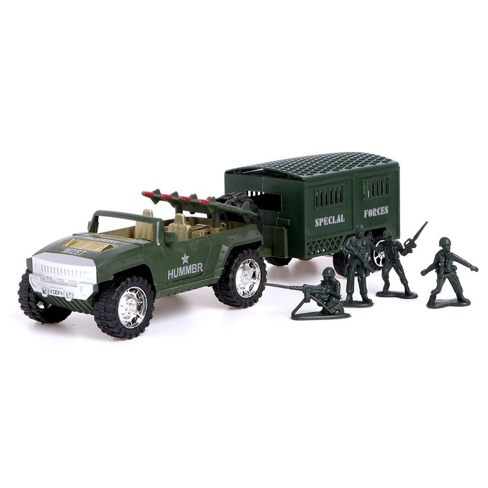 Машина инерционная &laquo;Армия&raquo;, с прицепом, МИКС