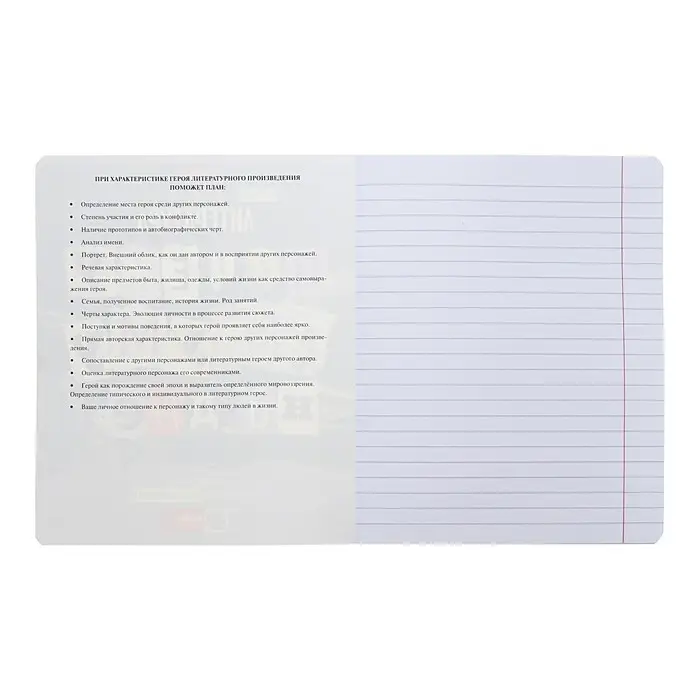 Тетрадь предметная 48 листов в линейку &laquo;Следствие ведут ученики. Литература&raquo;, обложка мелованный картон