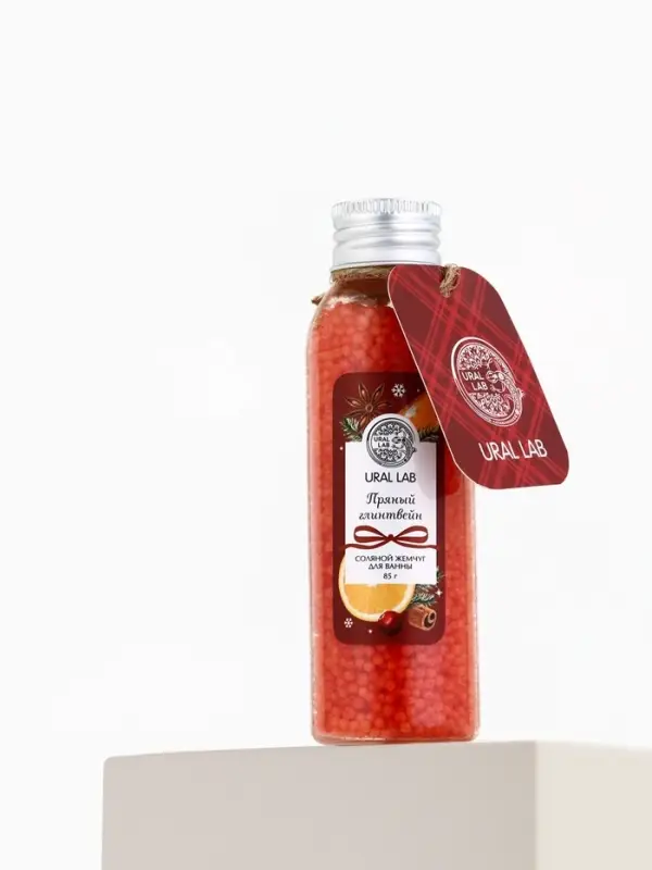 Жемчуг для ванны во флаконе, 85 г, аромат пряный глинтвейн, URAL LAB