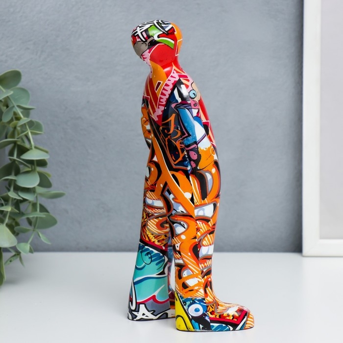 Сувенир полистоун  Сувенир полистоун "Парень, руки в карманах" граффити МИКС 22х7х8 см