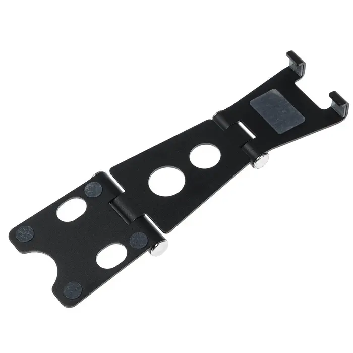 Подставка для телефона, регулятор наклона, разъём для провода, металлическая, чёрная