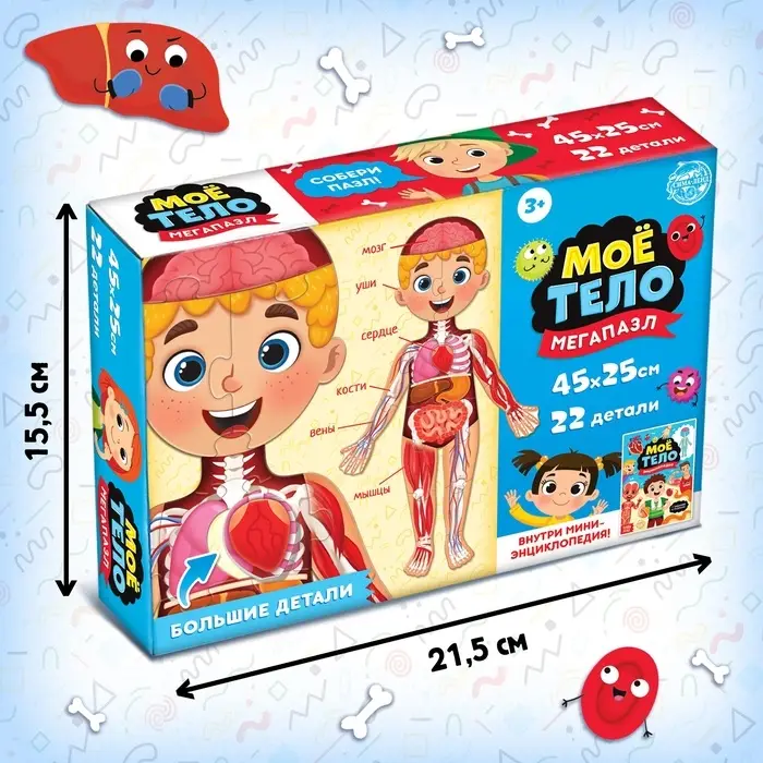 Подарочный набор &laquo;Моё тело&raquo;, пазл с обучающей книгой