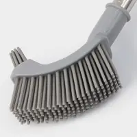Ёршик для унитаза Доляна, силиконовый, 10&times;5&times;58 см, серый