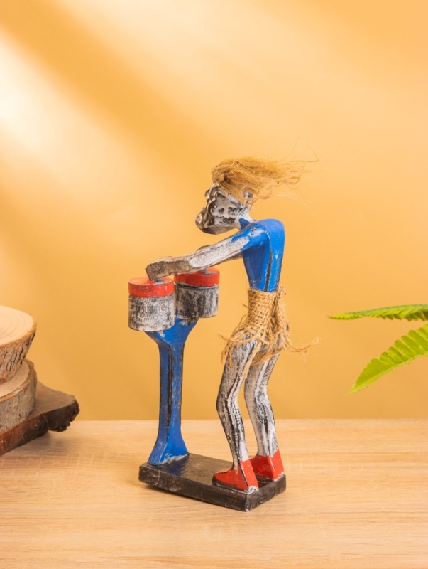 Сувенир «Абориген барабанщик», 9×9×21 см, дерево Сувенир «Абориген барабанщик», 9×9×21 см, дерево