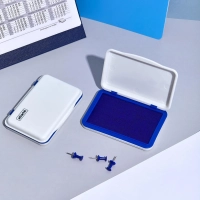 Подушка штемпельная настольная Attache синяя 70х103 мм пластик