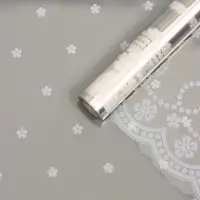Пленка прозрачная с рисунком «Классикцветов» Белый 0.7×8.2±5%м