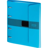 Бизнес-тетрадь со смен.блоком 120л,кл,А5, Голубой,пропилен. обл. налипучке