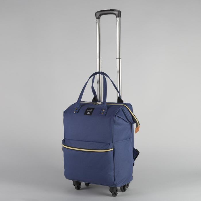 Сумка-рюкзак 2 в 1 на колёсах 18 Сумка-рюкзак 2 в 1 на колёсах 18", отдел на молнии, наружный карман, цвет синий