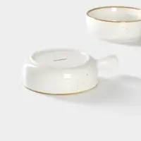 Кокотницы «Церера», набор 2 шт., d=15 см, 500 мл, фарфор, белые Кокотницы «Церера», набор 2 шт., d=15 см, 500 мл, фарфор, белые