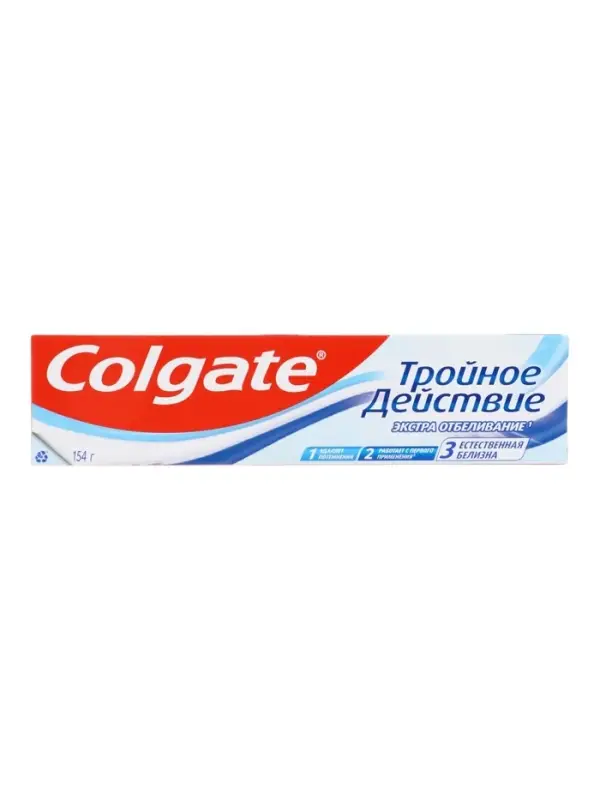 Зубная паста Colgate &laquo;Тройное действие&raquo;, экстра отбеливание, 100 мл