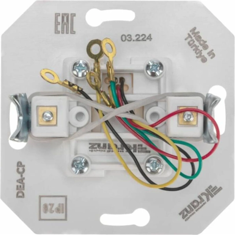 Розетка KRANZ KR-78-0222 DEA телефонная RJ11 с/у мех. Бел (1/10/120)
