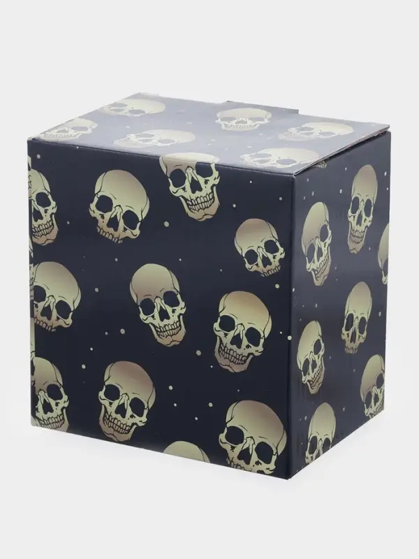 Пивная кружка &laquo;Череп. Хэллоуин&raquo;, 350 мл, стекло, прозрачная