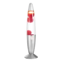 Лава - лампа RISALUX &laquo;Ракета&raquo;, Е14, 30 Вт, от сети 220 В, серебристая, 34&times;8.5&times;8.5 см