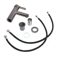 Смеситель для раковины ZEIN Z3759, однорычажный, высота излива 9 см, графит