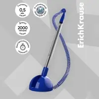 Ручка на подставке шариковая ErichKrause R=301 Desk Pen, узел 1.0 мм, чернила синие, длина линии письма 2000 метров