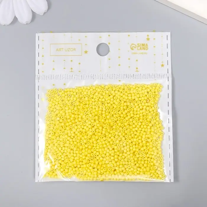 Бисер стекло 12/0  Бисер стекло 12/0 "Лимон" 15 гр