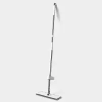 Швабра с отжимом, противоударная, со сгоном, стальная ручка, 2 профессиональные насадки, 36&times;11&times;130 см