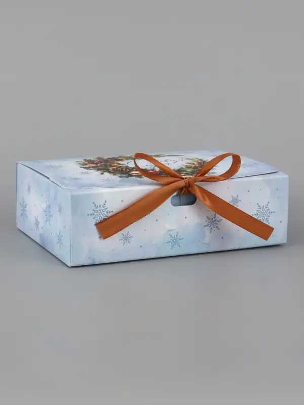 Коробка подарочная, самосборная двухсторонняя &laquo;С Новым годом!&raquo;, 16.5&times;12&times;5 см