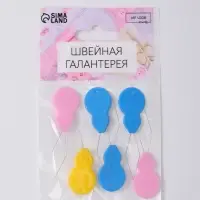 Нитевдеватель пластик 5*1,5см (наб 6шт цена за наб) разноцвет АУ