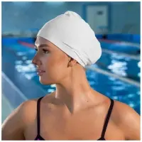 Шапочка для плавания взрослая ONLYTOP Swim, тканевая, обхват 54-60 см