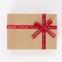 Лента атласная &laquo;Салют из снежинок&raquo;, 1.5 см &times; 23&plusmn;1 м, красная