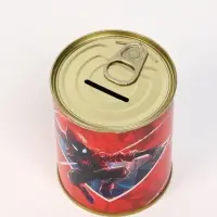 Копилка металлическая, 9.5 см×7.5 см×7.5 см, Человек-паук