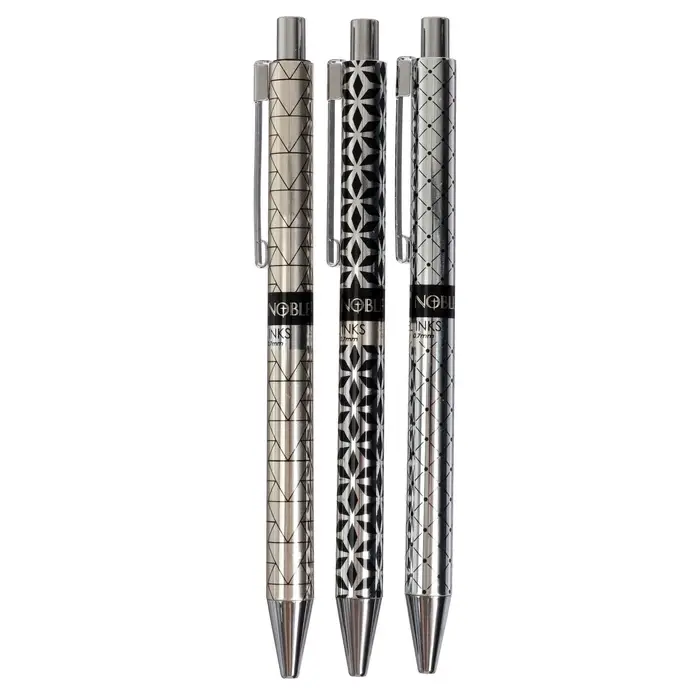 Ручка шариковая Vinson. Noble, автоматическая, синий стержень, узел 0.7 мм, на масляной основе, МИКС