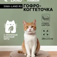 Гофрокогтеточка &laquo;Пижон. Спил сосны&raquo;, 28&times;2.5 см, с пропиткой, круглая