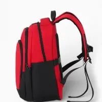 Рюкзак, 27*14*38,5 см, 2 отд 3н/карм, Комби, Водонепрон. дно, красный/черн