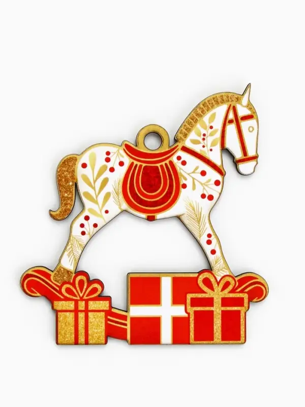 Ёлочная игрушка деревянная &laquo;Новогодний конь&raquo;, набор 10 шт.