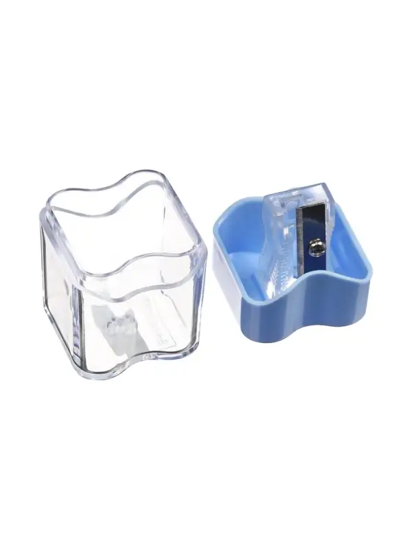 Точилка ErichKrause Wave Mini Pastel Bloom, с контейнером, МИКС