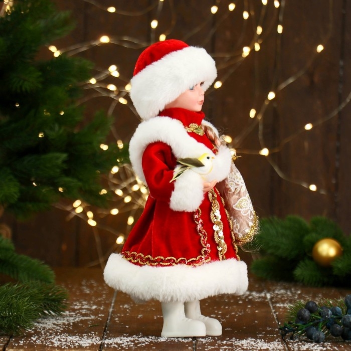 Снегурочка Снегурочка "В пышной шубке" 14х30 см, красный