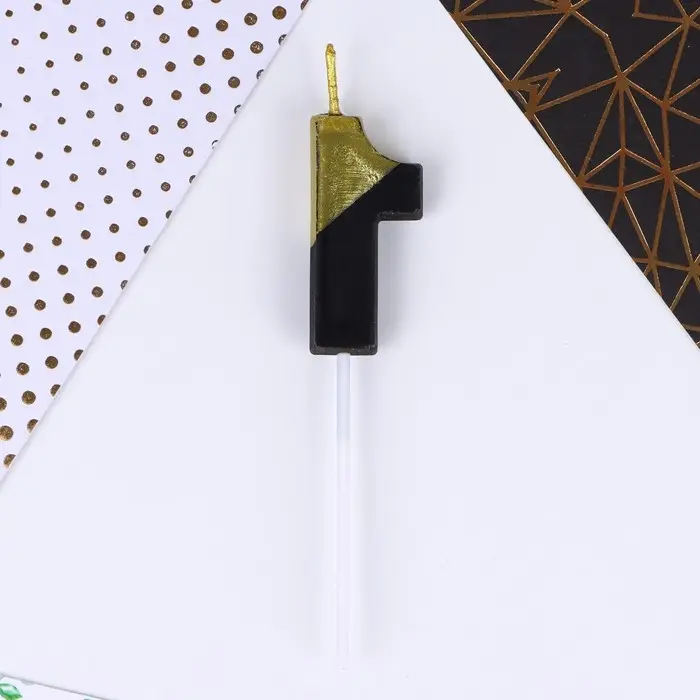 Свеча для торта, цифра &laquo;1&raquo;, 11.5&times;2.3 см