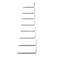 Набор ключей торцевых изогнутых TORX МИНИ с отверстием 8 предметов (T5-T20) AVS TXL-8H