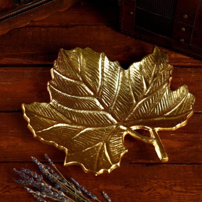 Блюдо Блюдо "Листопад" алюминий 22х23х2,5 см