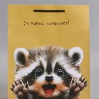 Пакет подарочный "Ух! Какой подарочек!" ламинированный 26 х 12 х 32 см