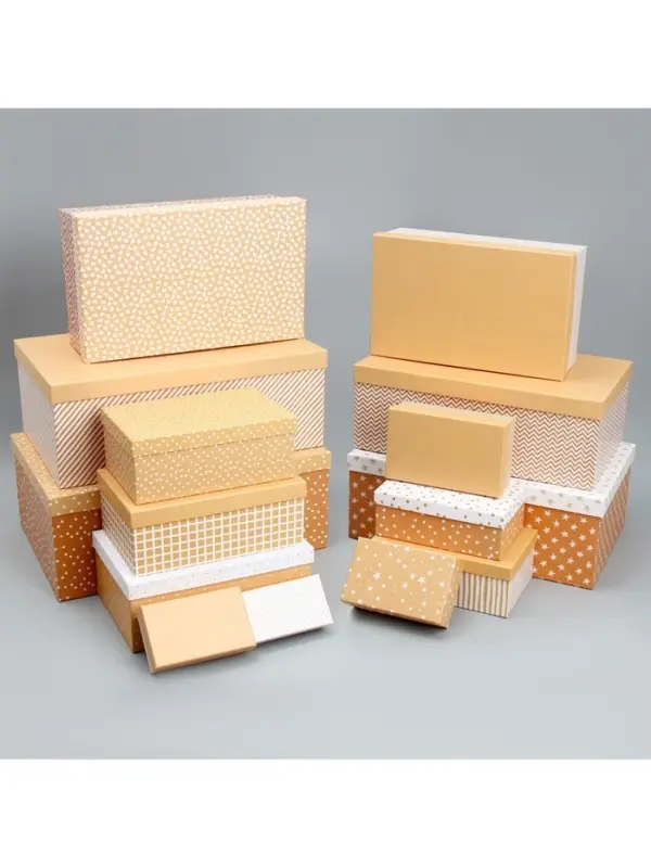 Набор коробок 15 в 1, упаковка подарочная, &laquo;Универсал&raquo;, 12&times;6.5&times;4 см - 46.5&times;30&times;17.5 см