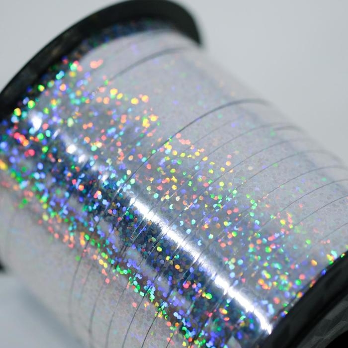 Лента упаковочная голография, серебро, 5 мм х 225 м Лента упаковочная голография, серебро, 5 мм х 225 м