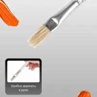 Кисть для рисования, щетина, № 8, Calligrata, плоская, деревянная ручка