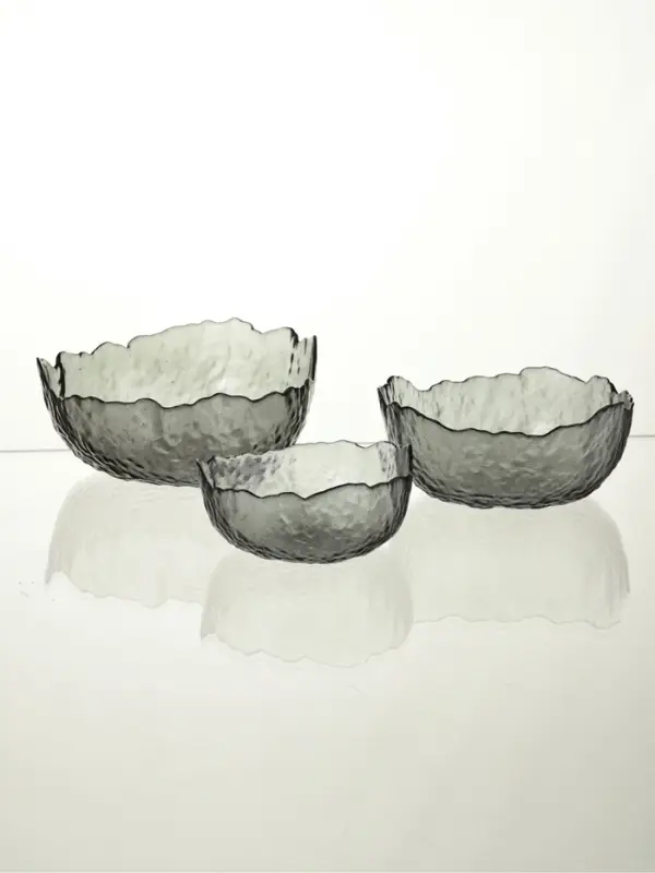 Набор салатников "Вулкан.Графит" 20х9 см, графитовые