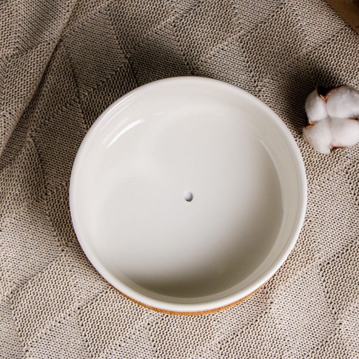 Горшок Горшок "Эко Бонсай" круг, 17х7см, белый